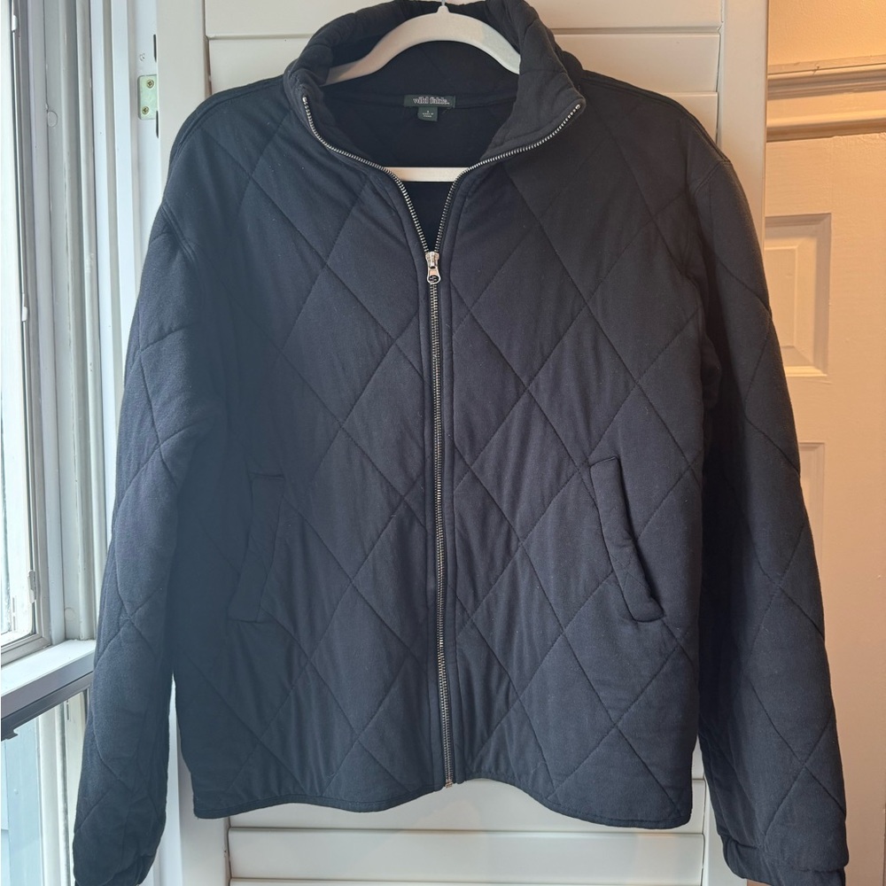 black quilted jacket